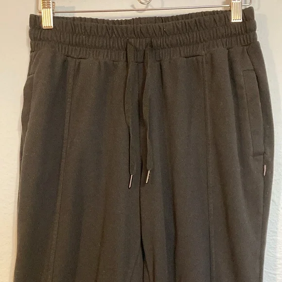 Mondetta Womens Size M Black Fleece Joggers Leggings Pants Cozy Elastic Waist - Picture 2 of 10